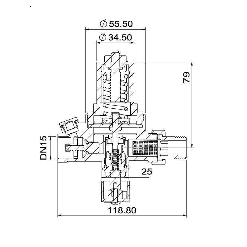 1902 Brass Pressure Reducing Valve